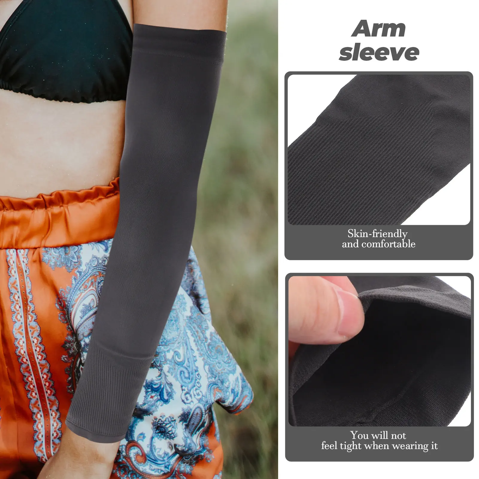 

1 Pair Breathable Uv Protection Arm Sleeves Summer Sport Sleeves Cooling Sun Blocking for Running Cycling Fishing Outdoor