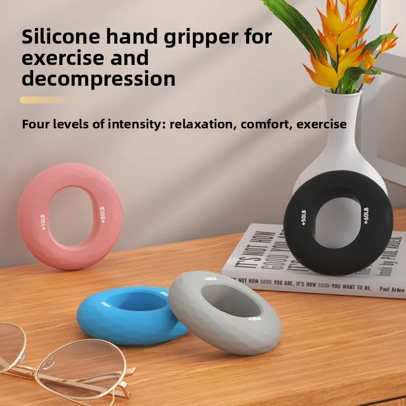 

Silicone Finger Grip Ring Hand Muscle Strengthening Training Ring Wrist and Finger Trainer Wrist Expander Fitness Equipment