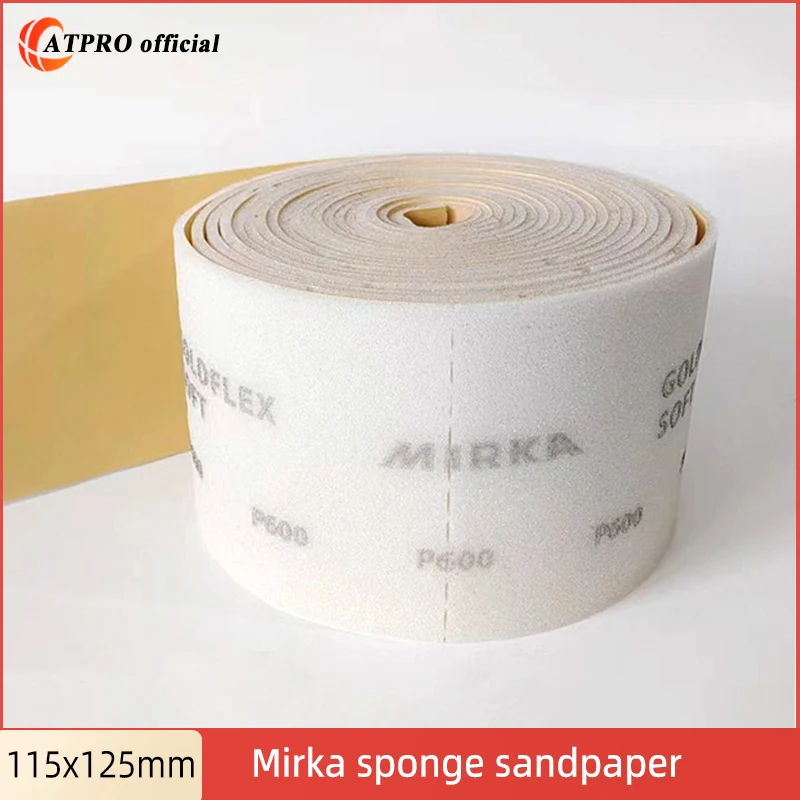 MIRKA Sponge Sandpaper 115×125mm Car Paint Grinding Polishing Dry Grinding Water Grinding Soft Sp320/400/600/800grit