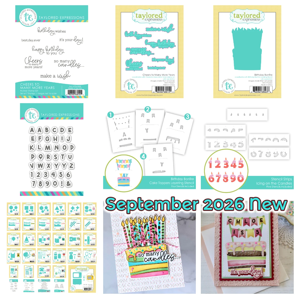 Taylored Cheers to Many More Years Metal Cutting Dies Stamp Stencil September 2026 New for DIY Scrapbook Greet Card Handmad Gif