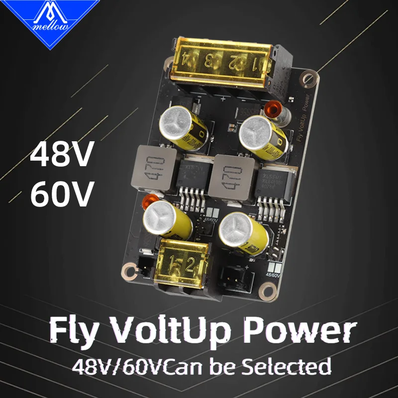 Mellow Fly VoltUp Power Board 48V/60V Boost Module – Rozwiązanie napędowe wysokiego napięcia dla drukarek 3D DIY Vzbot Voron Vcore