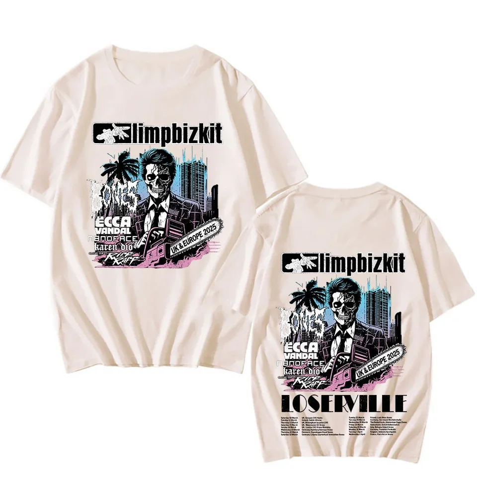 Limp Bizkit UK and Europe Tour 2025 T-shirt Rap Rock Vintage