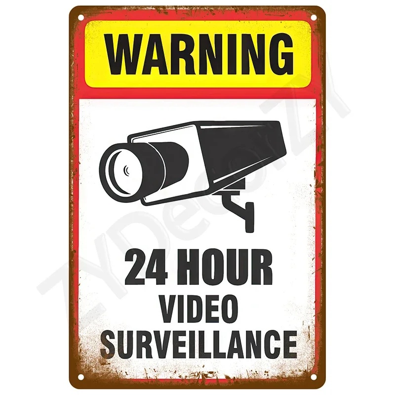 High Definition Tin Sign Vintage Warning Funny Retro Metal Wall Art Decor Set for Garage Man Cave Bar Pub Home Bathroom Kitchen - view 6