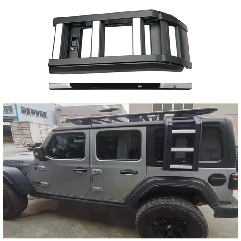 

For Jeep Wrangler JK JL 2007-2022 High Quality Car Aluminum Alloy Special Foldable Liftable Roof Ladder