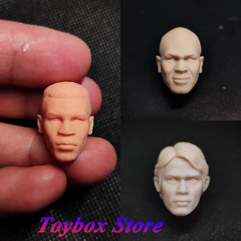 

1/12 Man Boxer Figure Unpainted Head Sculpt Customization Mike Tony Famous Athlete White Model Toys For 6" Ml She Mezco Body