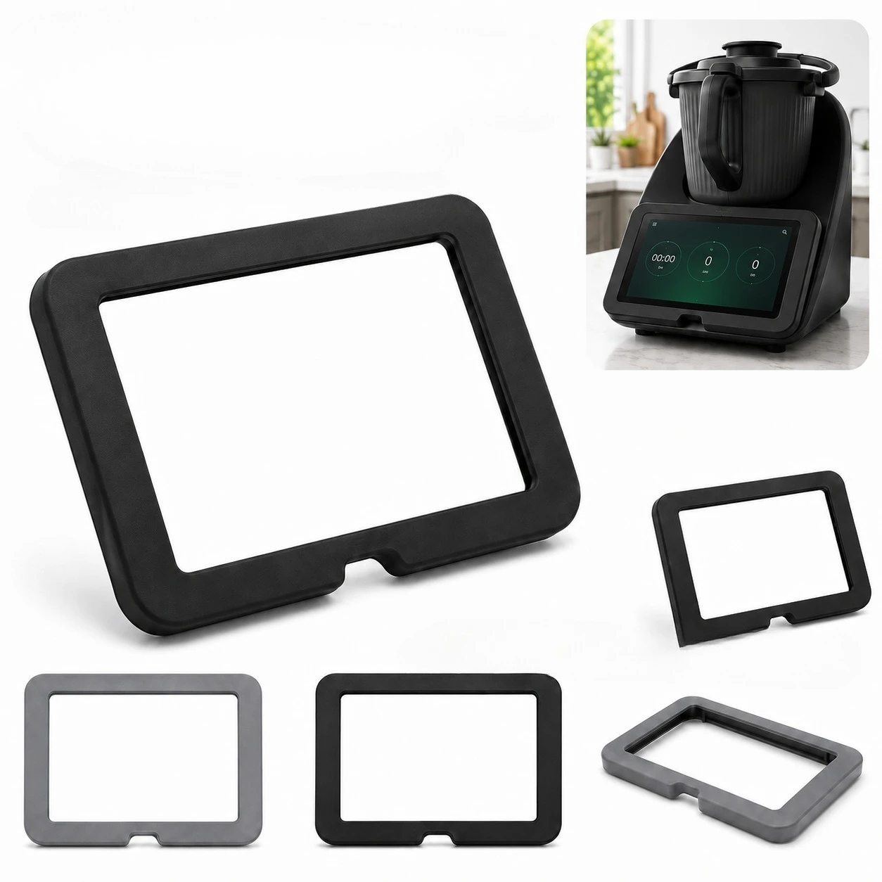 Compatible with ThermomixTM7 Screen Silicone Protective Cover for Shock Resistance, Dust Protection, and Accessory Protection