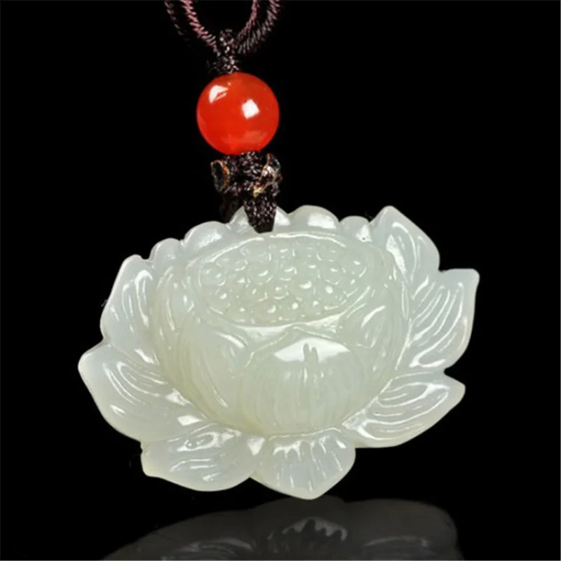 

Nanyang Market Wholesale Men's and Women's Jade Pendant Jade Jadeware Xinjiang Hetian Jade White Jade Lotus Jade Pendant