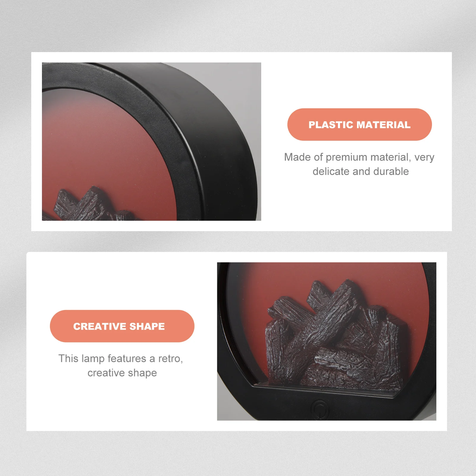 1pc Led Simulated Fireplace Flame Light Retro Usb Night Lamp For Bedroom Table Decor Desktop Operated Decoration Lamp