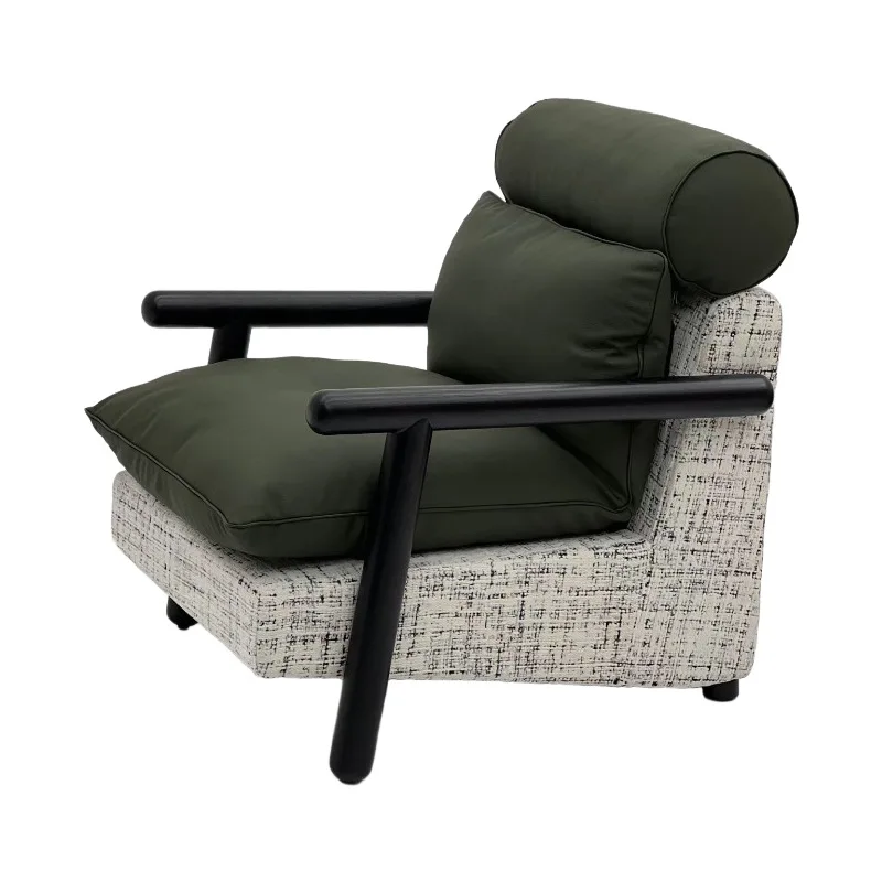 

Italian minimalist lounge sofa chair single designer high-end armchair light luxury home living room bedroom