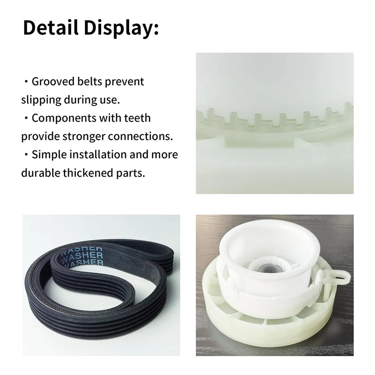 A02V-W 10721967   Kit frizione puleggia rondella, W 10006384   Kit di sostituzione cinghia di trasmissione lavatrice compatibile per Whirlpool Kenmore Maytag