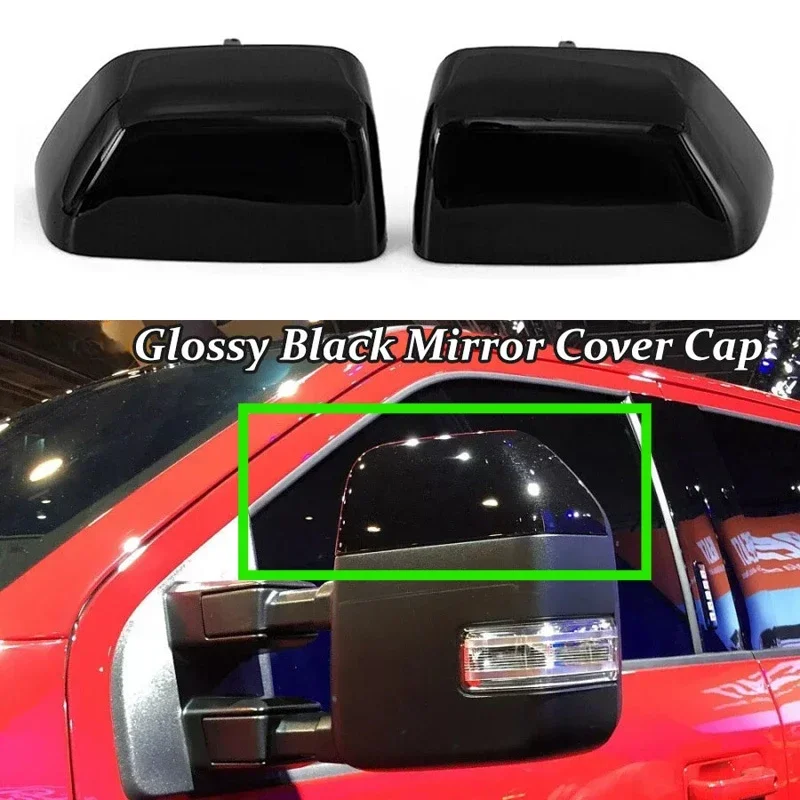 Car Rearview Mirror Side Cover Cap Wing Mirror Cover Accessories For Ford F-250 F-350 F-450 F-550 Super Duty 2017-2021 2022 2023