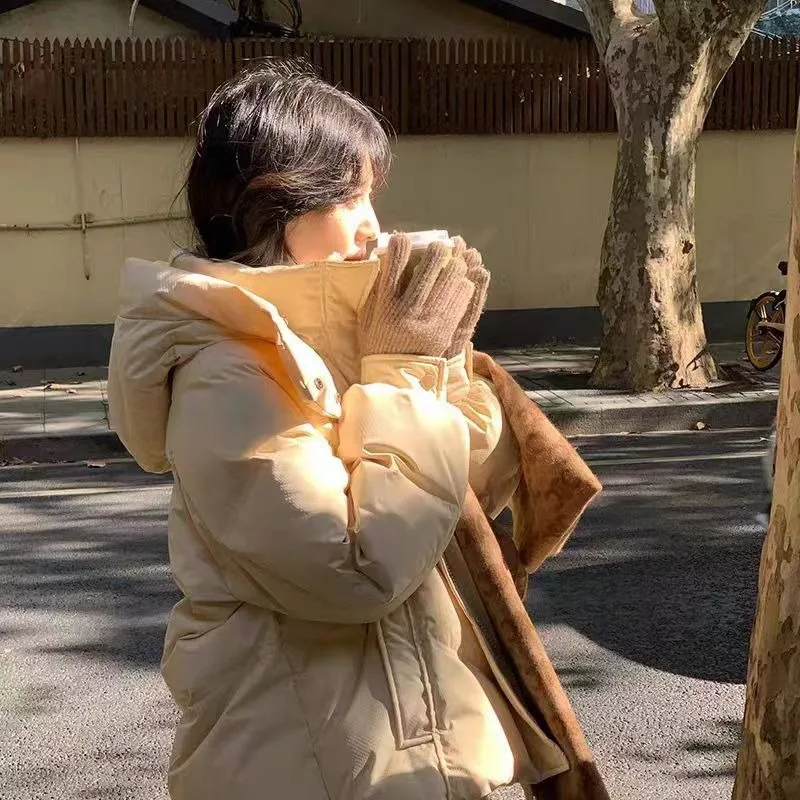 Women's Clothing Winter Down Cotton Jacket New  Loose Short Warm Thickened Cotton Coat Jacket Bread Outerwear Parkas Winter