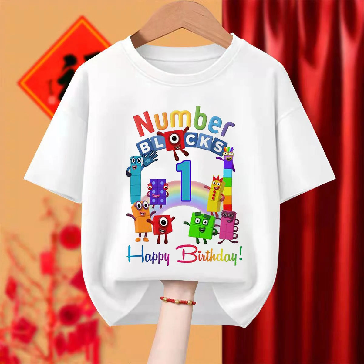 Number 1-9 Boys Girls Cartoon Print Short Sleeve T-Shirts Children's Tshirt Birthday Gift T Shirt Funny Tops Kids Hip Hop Tees