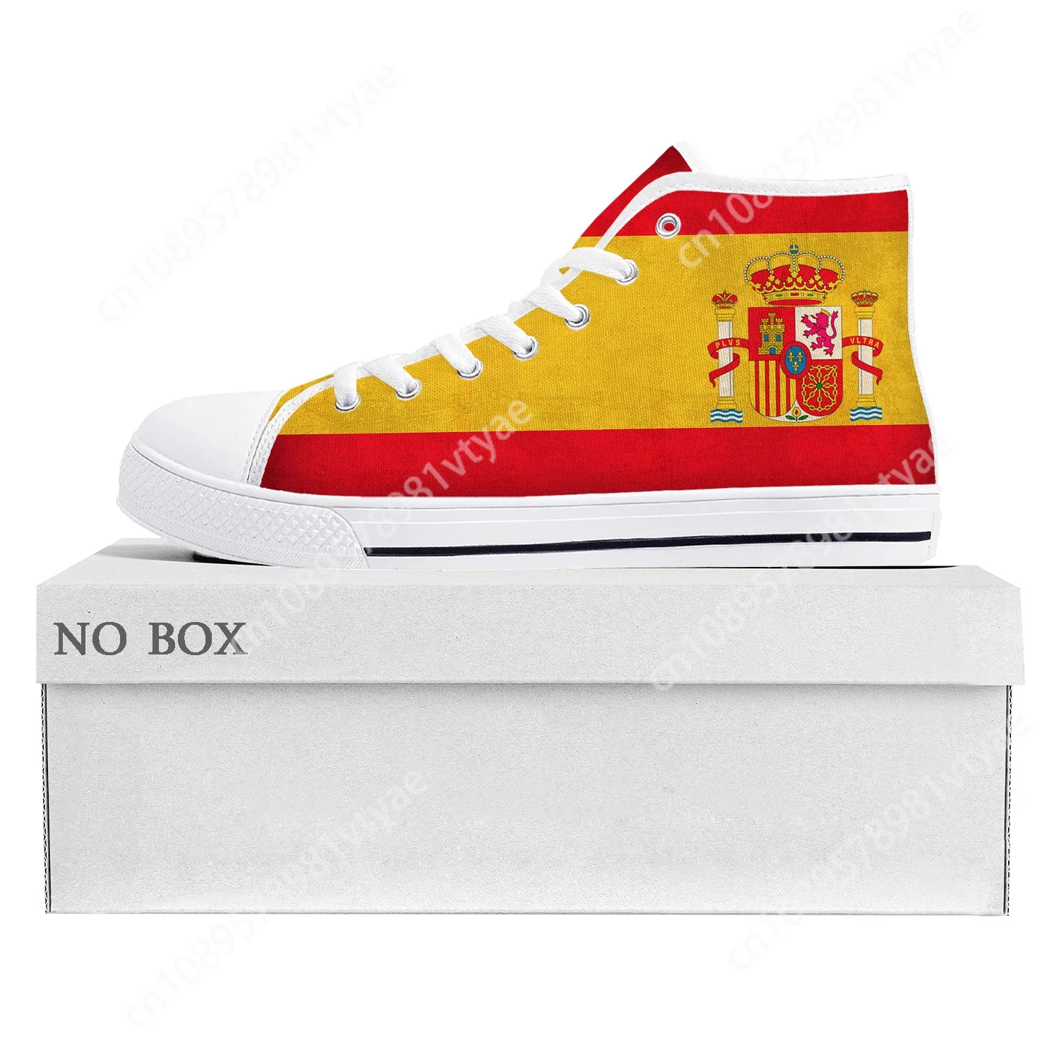 

Spanish Flag High Top High Quality Sneakers Mens Womens Teenager Canvas Sneaker Spain Casual Couple Shoes Custom Shoe