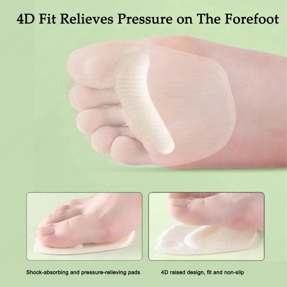 6Pcs Silicone Metatarsal Foot Pads for Shoes Non-Slip Insoles Gel Forefoot Pads for Women High Heels Sandals Pain Relief Inserts