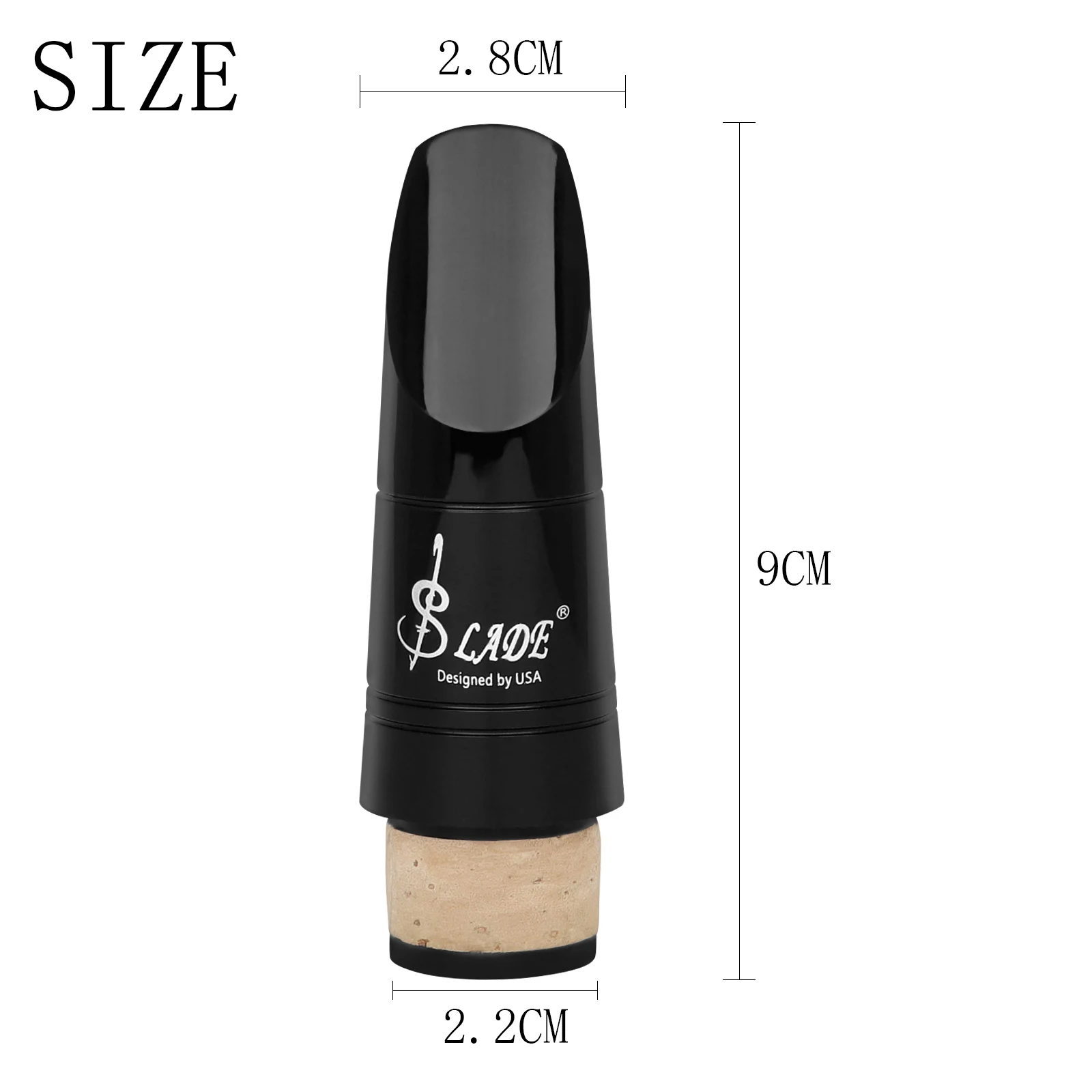 SLADE Clarinet Mouthpiece Good Quality Clarinet Whistle Tip Blowing Nozzle ABS Bakelite Black Gum Wood Clarinet Accessories