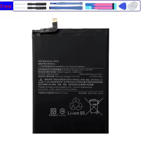 High Capacity Battery BM57 BN59 BN53 BN52 BP4K 4250mAh-5020mAh For Xiaomi Redmi Note (10 9 12) Pro 10S 12T Poco X5 Pro 5G