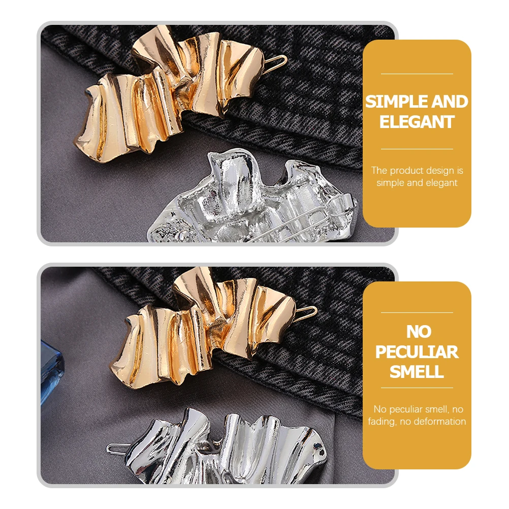

2 Pcs Metal Clips for Girls Hair Accessories Suitable for Short Long Curly Straight Hair Great Decor Choices Navy Women Travel