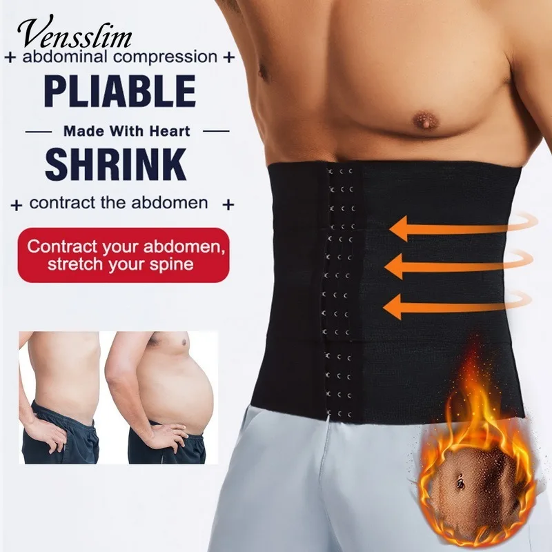 Vensslim мужской пояс-триммер для сауны, пояс для похудения, пояс для похудения, термотренажер для талии, формирователь тела, корсет