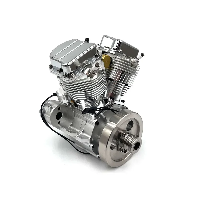 

Бензиновый двигатель CISON Small V2 15,7CC, четырехтактный двигатель внутреннего сгорания с воздушным охлаждением, модель двигателя мотоцикла, игрушка