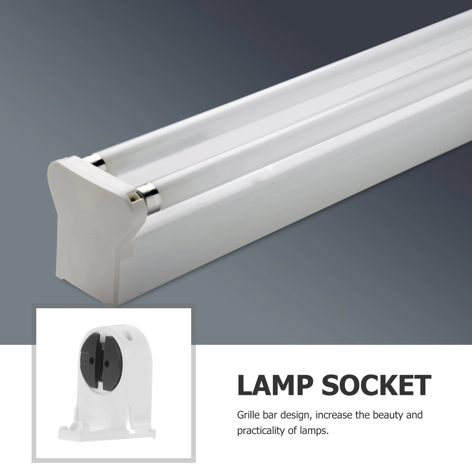 

20Pcs Fluorescent Lamp Tube Holders ABS Sturdy Light Socket Replacement Easy Installation for Home Kitchen Bedroom Shop Use