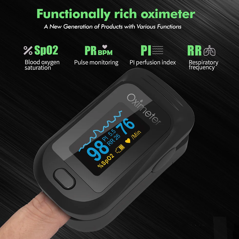 Home Use Finger Oximeter Finger Pulse Oximetry Monitor Children Adult Finger High Quality Oximeter