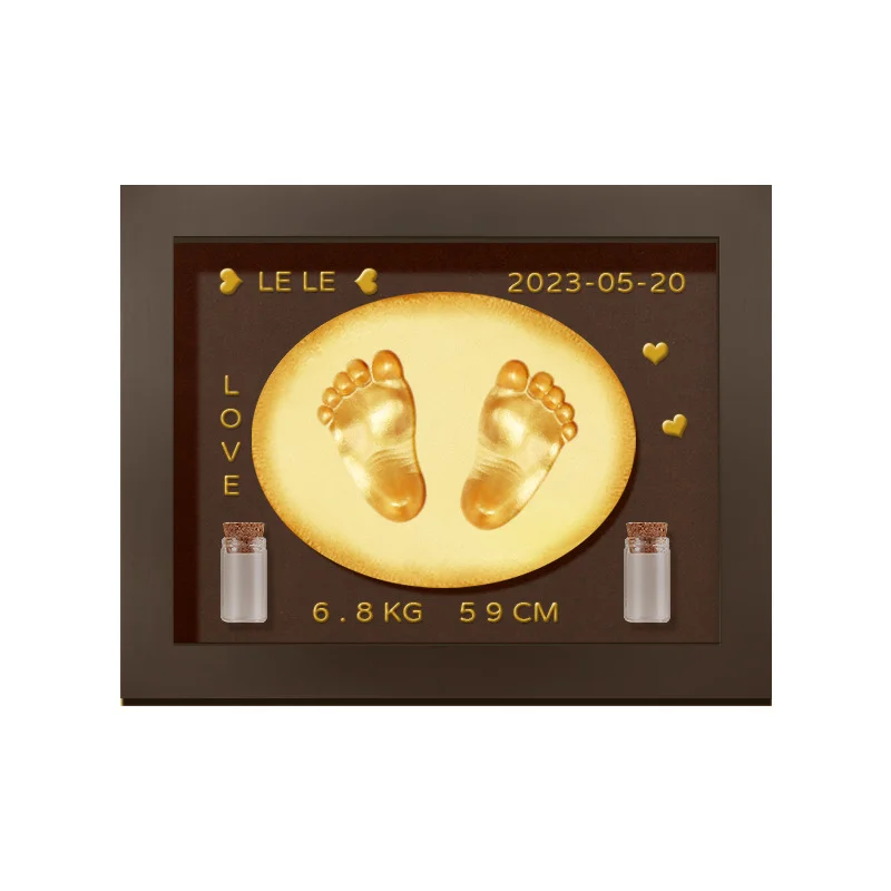 صانعي بصمات اليد وبصمات اليد للأطفال في شهر كامل، إطار صورة لبصمة اليد لحديثي الولادة #3