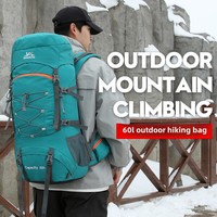 60L Hiking Backpack Camping Bag Mountain Climbing with Waterproof Rain Cover Daypack for Men Women Outdoor Travel Rucksack