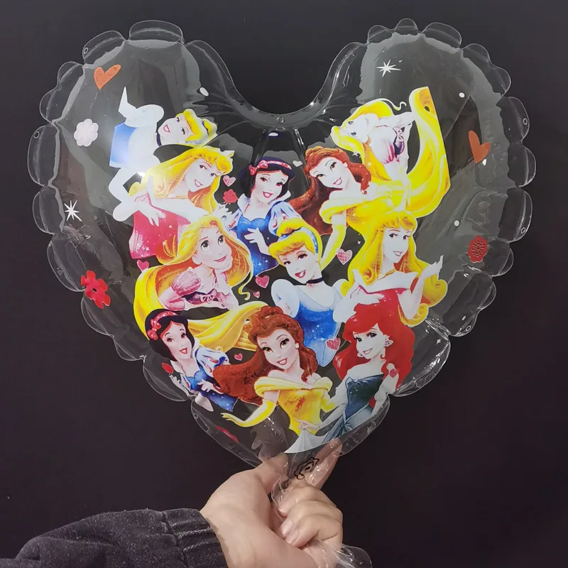 Heart Shape Disney Frozen Mickey Printed Transparent Balloon Birthday Party Wedding Furniture Decoration Children's Gifts Toy