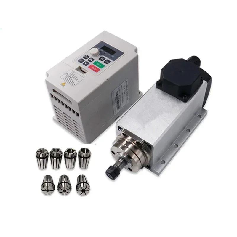 

1,5 кВт/2,2 кВт Quare комплект VFD с воздушным охлаждением 1,5 кВт 2,2 кВт ER20 фрезерный двигатель + 1,5 кВт инвертор ER11 для маршрута с ЧПУ