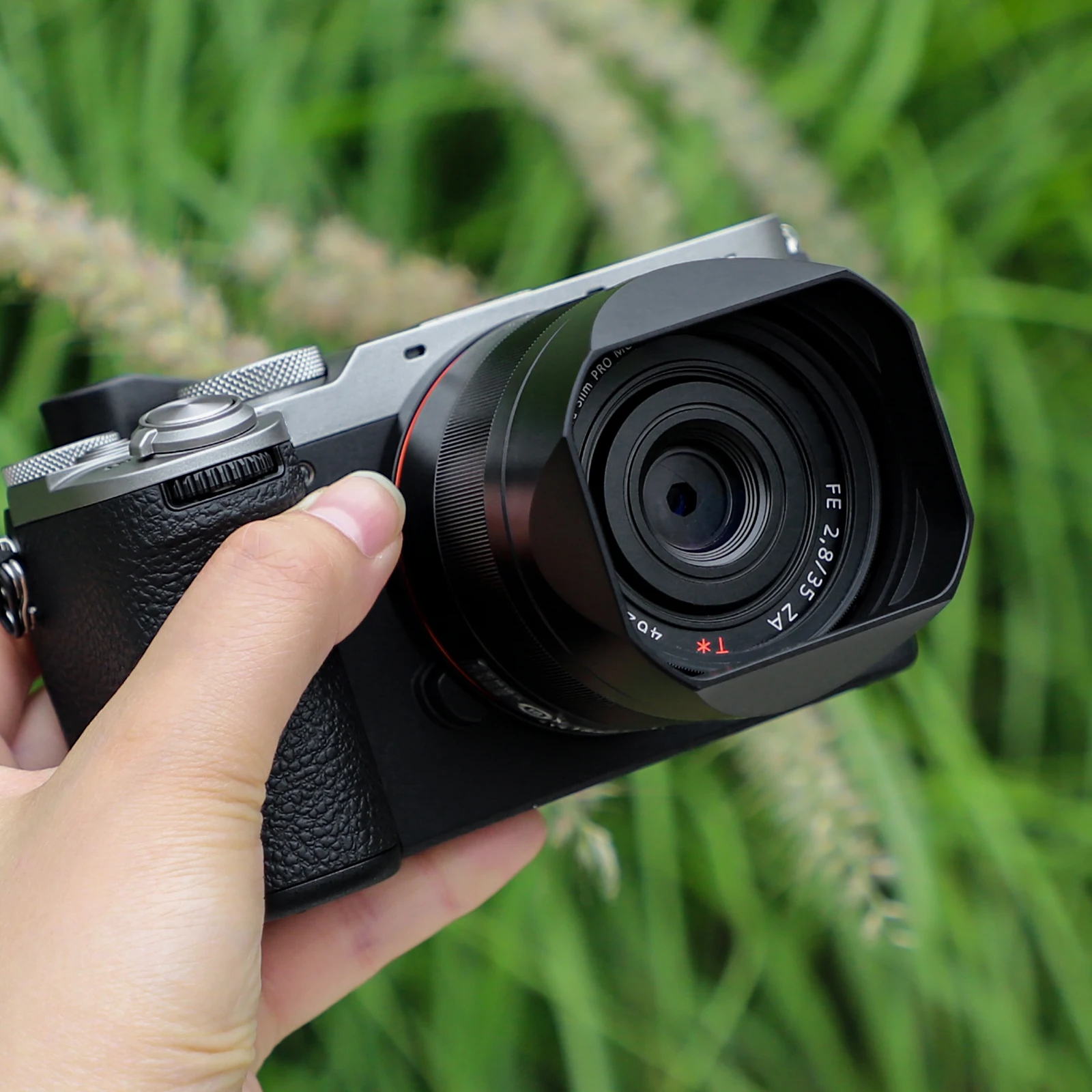 Haoge – pare-soleil à baïonnette en métal carré LH-RX1B, pour objectif Sony cybershot DSC RX1 RX1R RX1RII et FE 35MM F2.8 55MM/F1.8