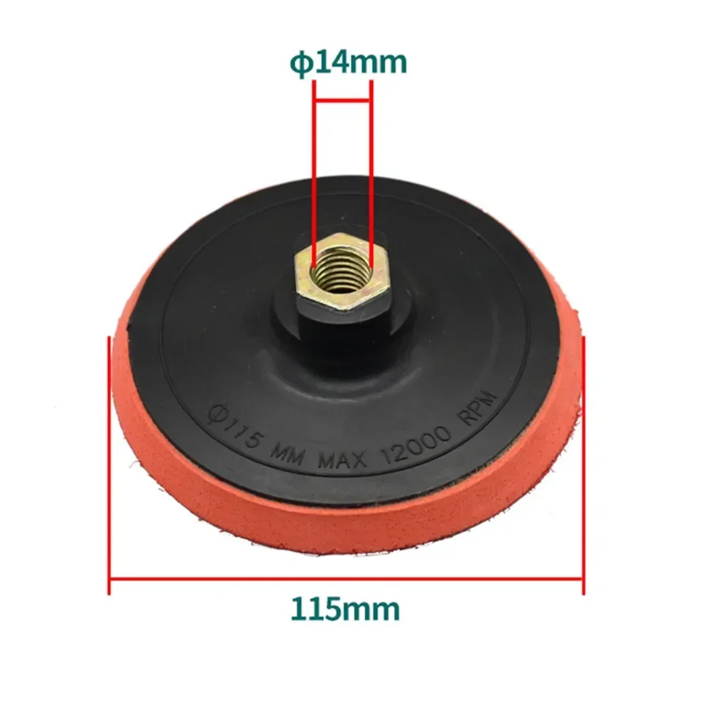 1pc 4.5/5"inch 115/125mm Backing Pad Self-adhesive Hook And Loop Backed Plate Abrasive Disks For Sander Angle Grinder Power Tool