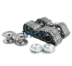 HengLong 1/16 Tiger I 3818 RC Serbatoio In Metallo Pedrail Tracce Pignoni Ruote di Rinvio THZH0144