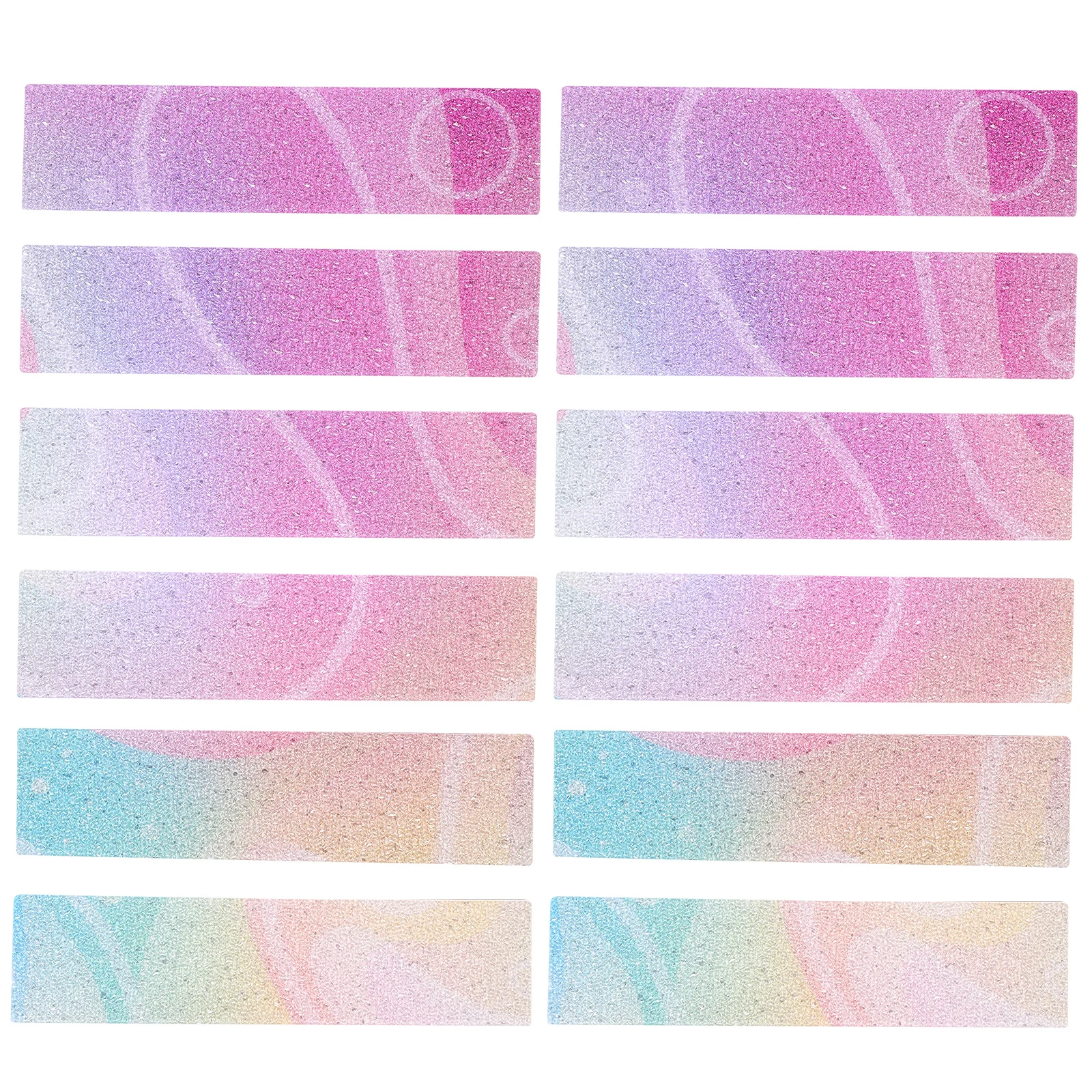 

12pcs Sensory Strips For Desk Textured Adhesive Stickers Decorative Calming Stress Relief Tools Decor Stationery Accessories