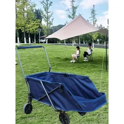 3-in-1 Design The Lounge Wagon Foldable Chaise Lounge Chair with integrated Ultimate Beach Wagons Sports