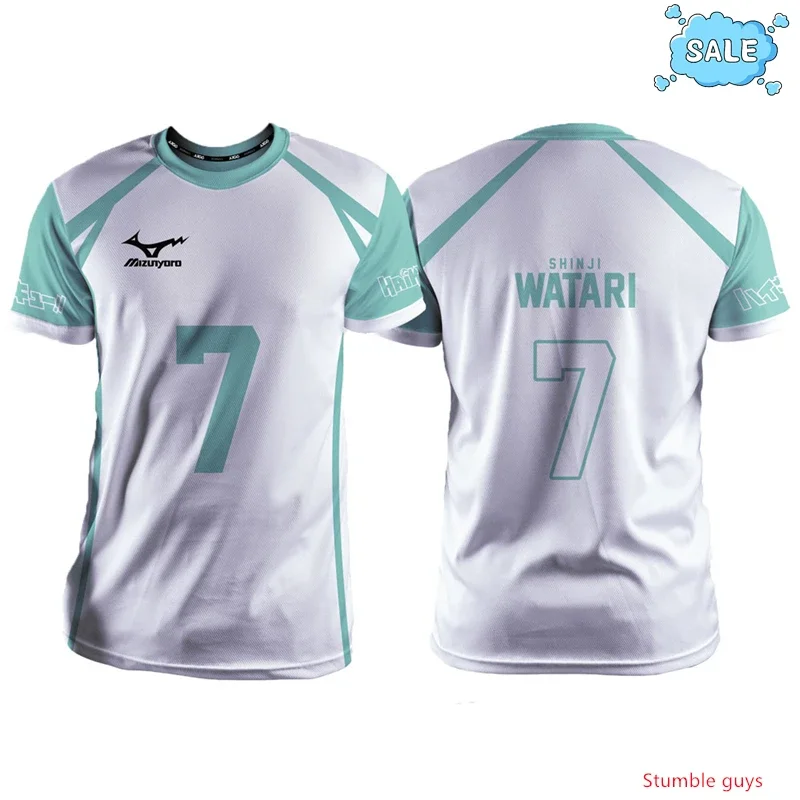 Haikyuu Kinderkleidung Jungen Nekoma All-Match-Trikot T-Shirt Anime Kuroo Tetsurou Kozume Volleyball Club Cosplay Sportbekleidung