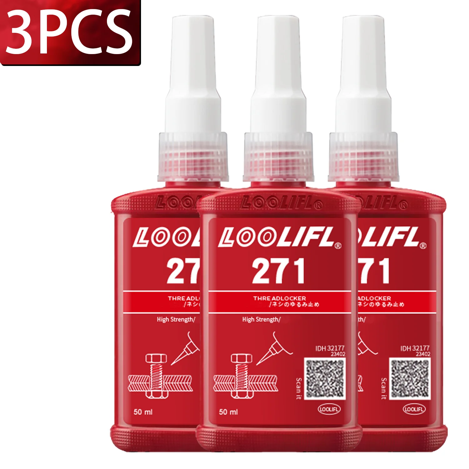 243 271 50ml Threadlocker Anaerobe lijmen Anti-losse schroeflijmen Bevestiging Snel uithardend draadborgmiddel Afdichtmiddel voor schroeven