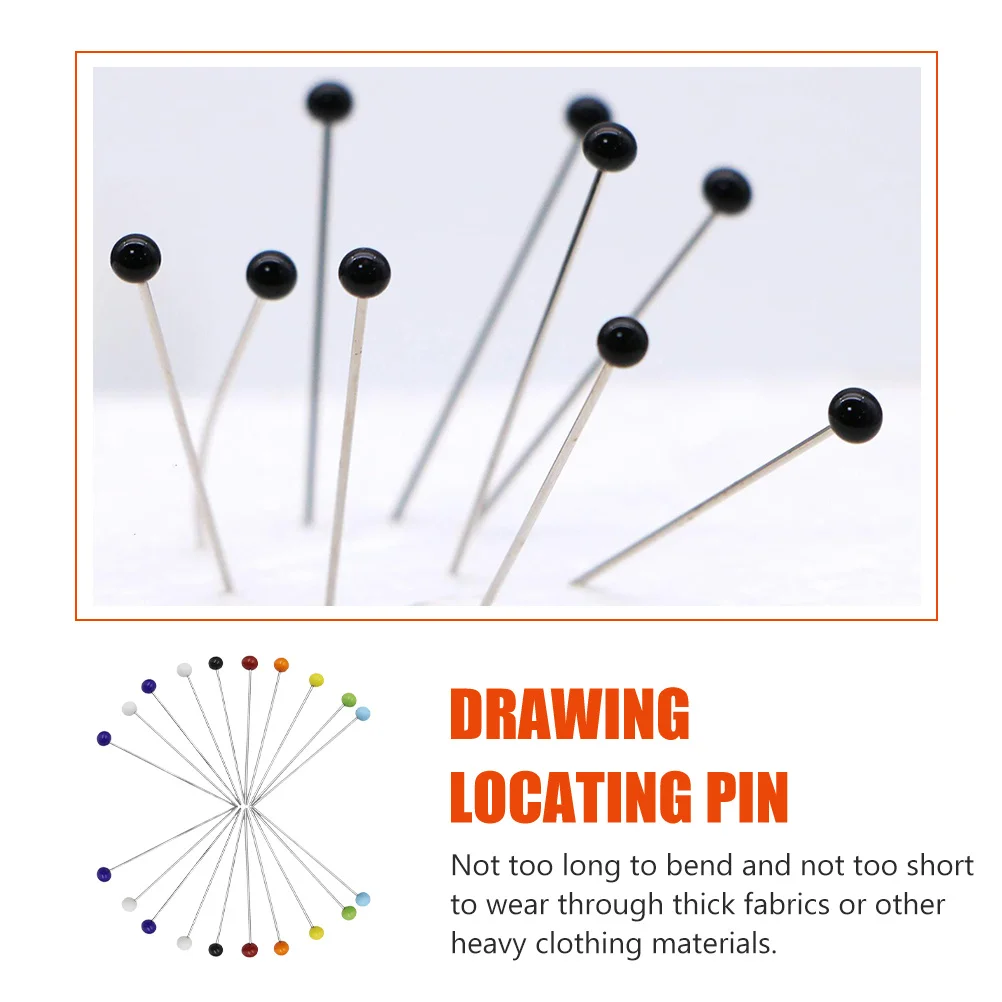 

500Pcs Pearl Head Pin Multicolor Fabric Sewing Pin DIY Dressmaking Accessory Sturdy Long Lasting Craft Supplies