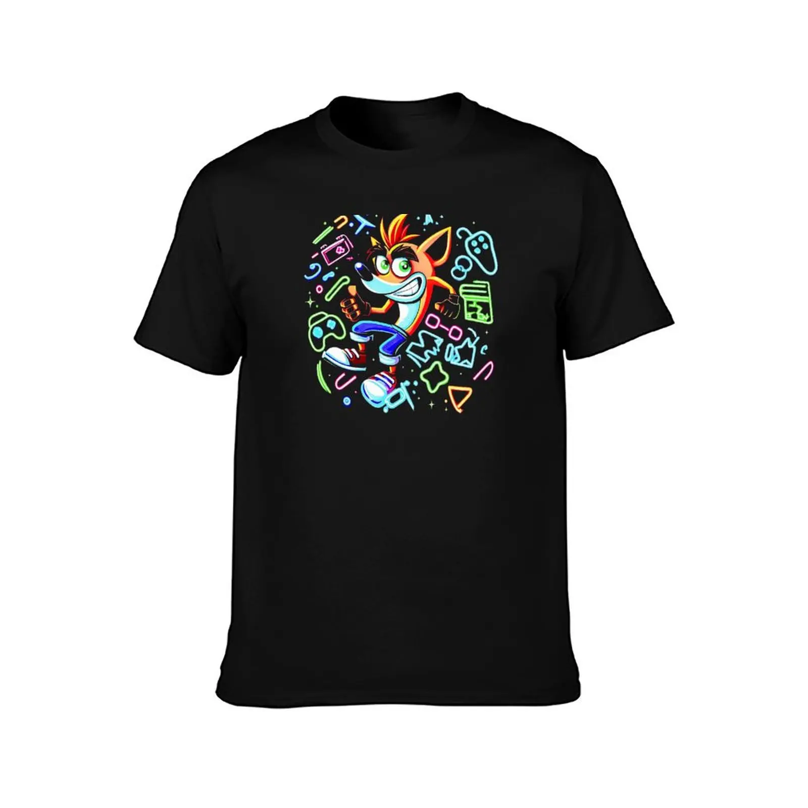 Neon Crash T-Shirt Large Size Loose Casual Tee T-Shirt