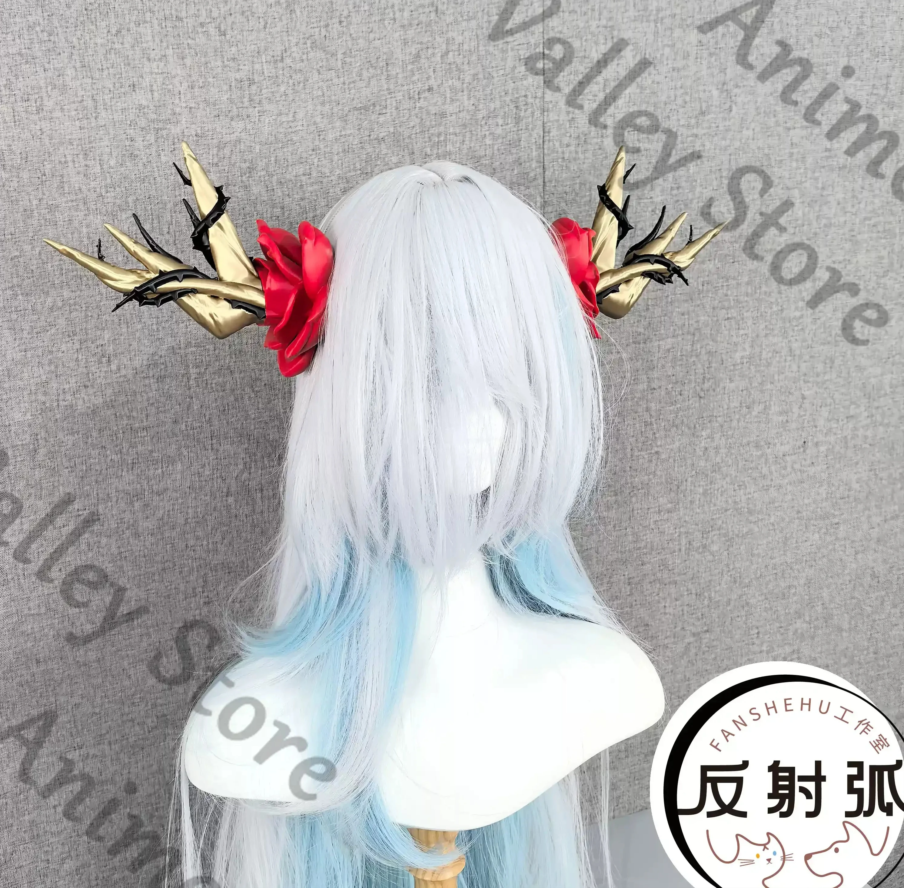 

Anime Leizi The Thunderbringer Arknights Cosplay Bloodwing Rose Head Angle Hair Clasp Prop Cartoon Longsword Sword Weaponry Gift