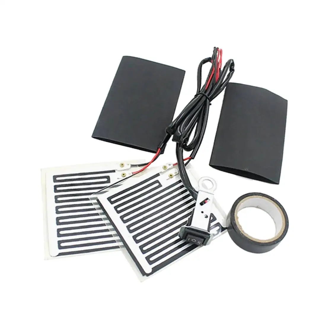 Motorcycle Electric Heated Handlebar Hand Warmers Winter Grip Pads Waterproof