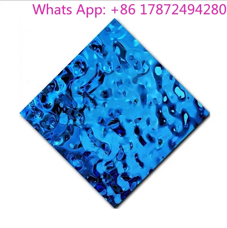 201 / 304 Stainless Steel Corrugated Sheet, Dimple Stamped Water Wave Rippled Bright Finish Decorative Metal Sheet