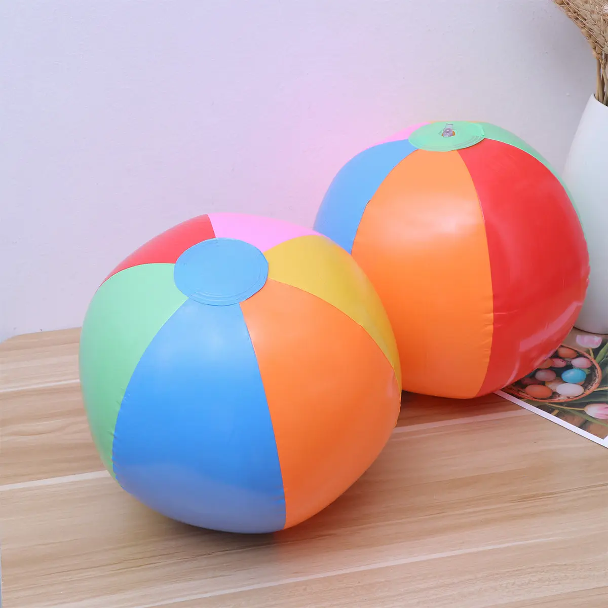 Beach Ball Inflatable Sport Balls Colorful for Kids Toy Toys Round Floating Bath