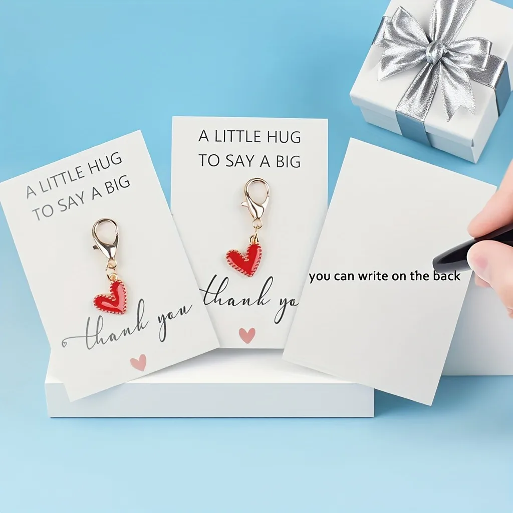 10 قطعة سلسلة المفاتيح المعدنية الحب الملونة 10 قطعة مجموعة رائعة على شكل قلب قلادة شخصية مفتاح الديكور حقيبة قلادة صغيرة #6