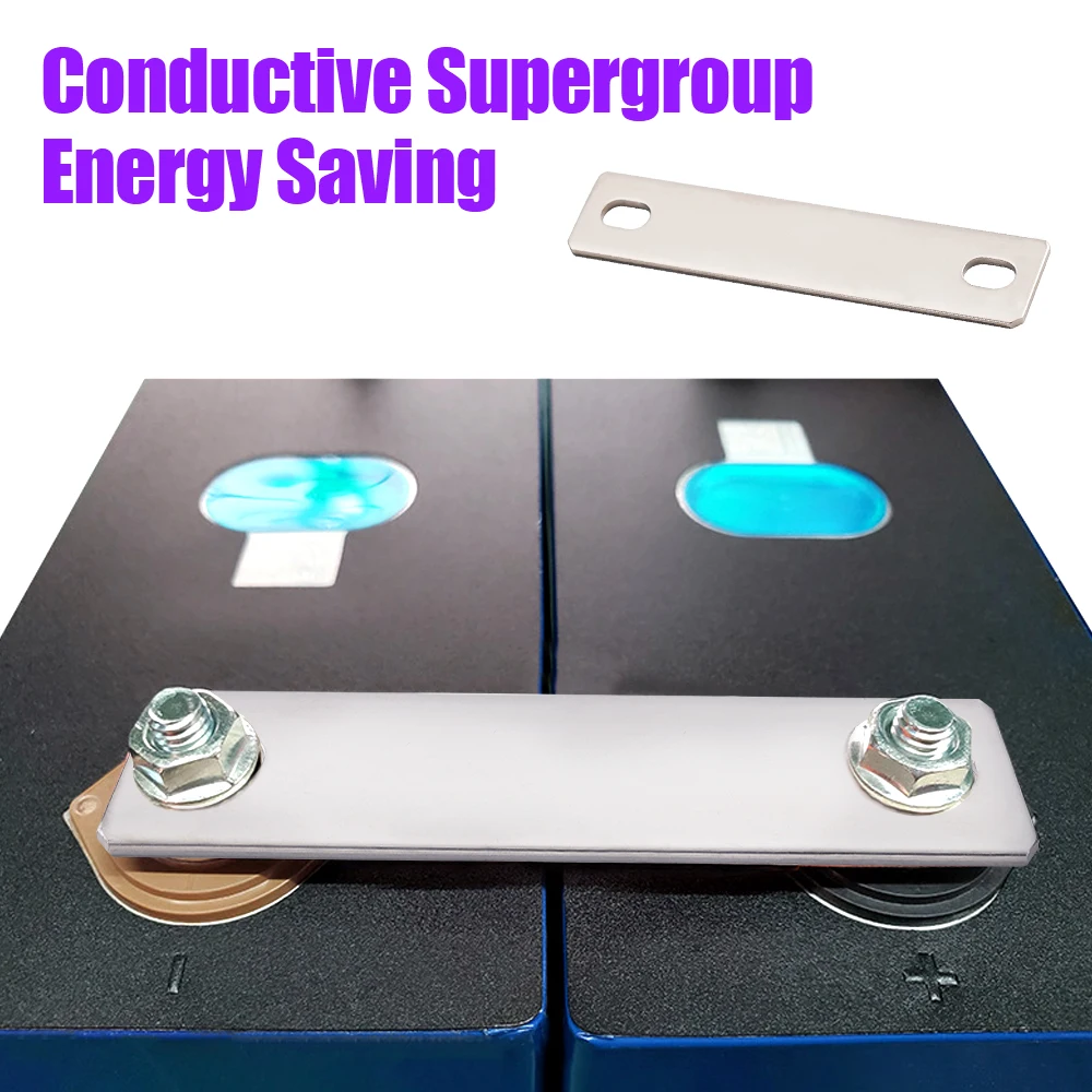 1/2/3/5/7/15Pcs M6 72mm Bus Bar Nickel-Plated Copper Battery Connector For 280AH 310AH Lifepo4 Lithium Cell High Current 280A view 6