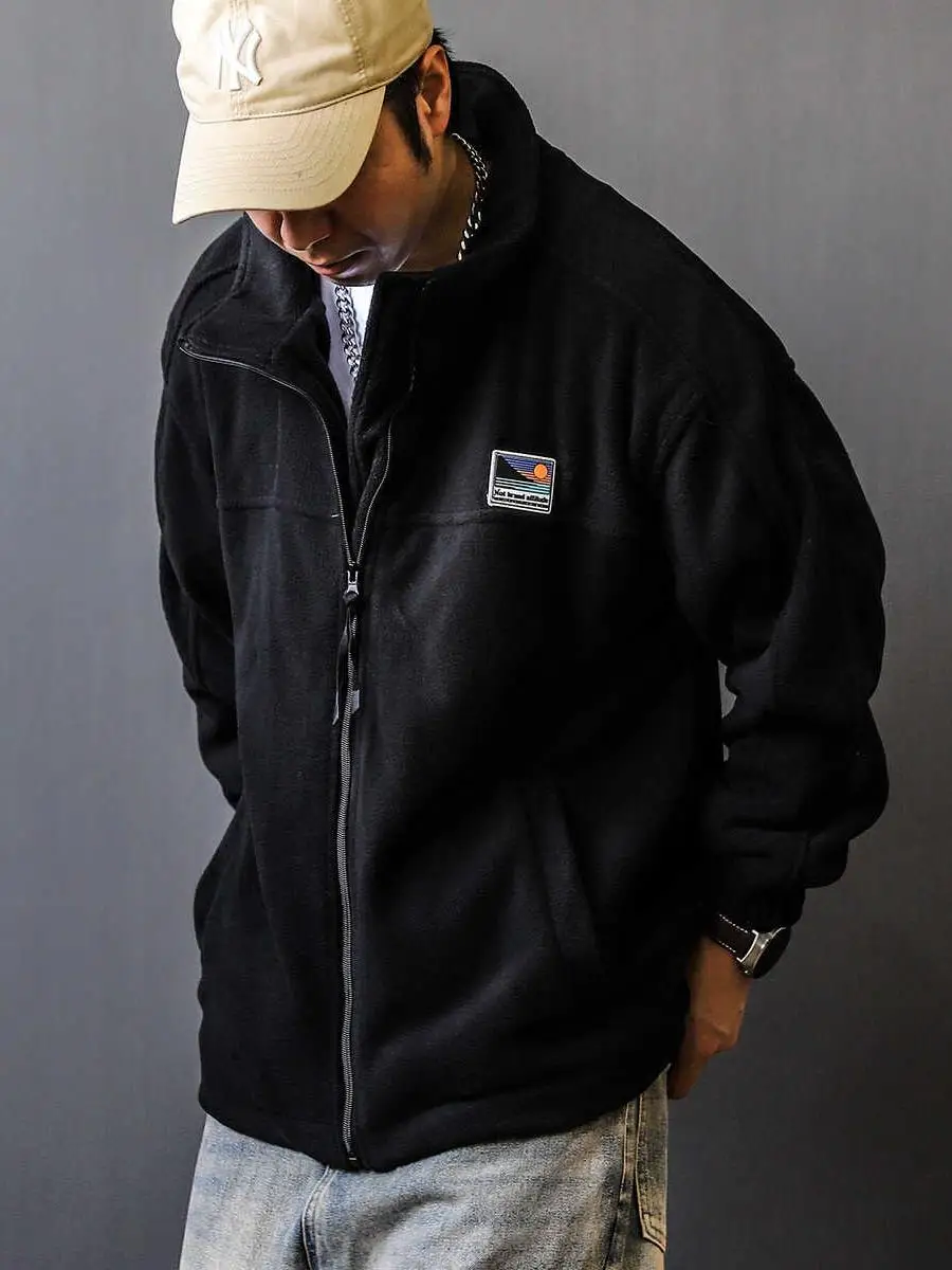 

Мужская теплая куртка-кардиган на молнии с воротником-стойкой, свободного кроя, утепленная, молодежная, модная, осенне-зимняя верхняя одежда