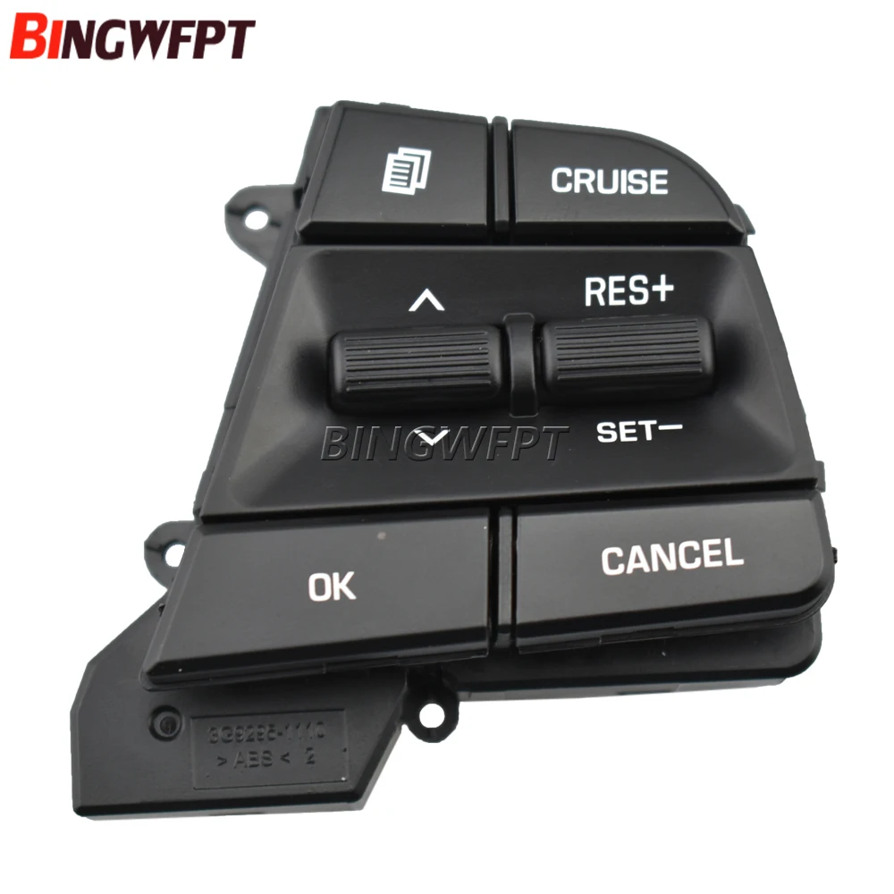 Car Cruise Control Steering Wheel Buttons Switch For Hyundai Solaris 1.6L  2017-2022 With Bule Backlight