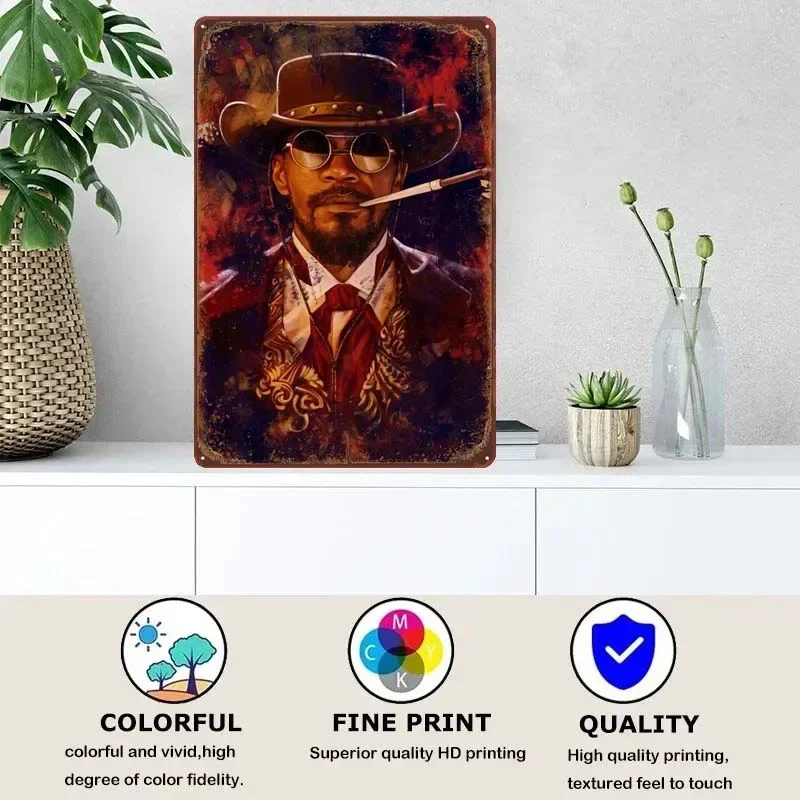 Custom Metal Sign Plate Metal Wall Art Mural Django House Decor for Pub Club Coffee Bar Garage Wall Decoration Home Decorations