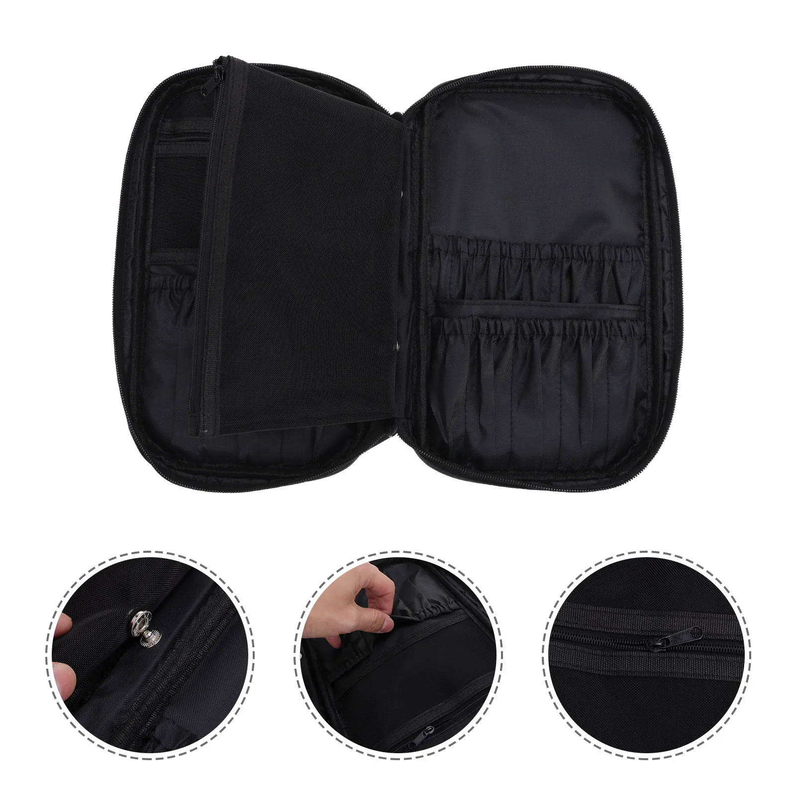 Makeup Brush Bag Waterproof Large Capacity Travel Organizer Multi Pocket Cosmetic Storage Pouch