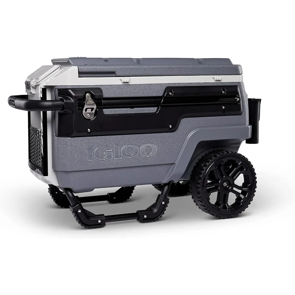 Imagem -02 - Premium Trailmate Rodas Rolling Cooler Cinza 70 qt